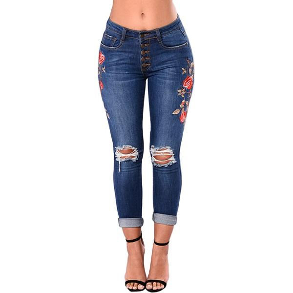 Ripped Jeans For Women Women Jeans Pencil Pants Denim Jeans