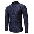 Casual Long-sleeved Printed Shirt European And American Men's