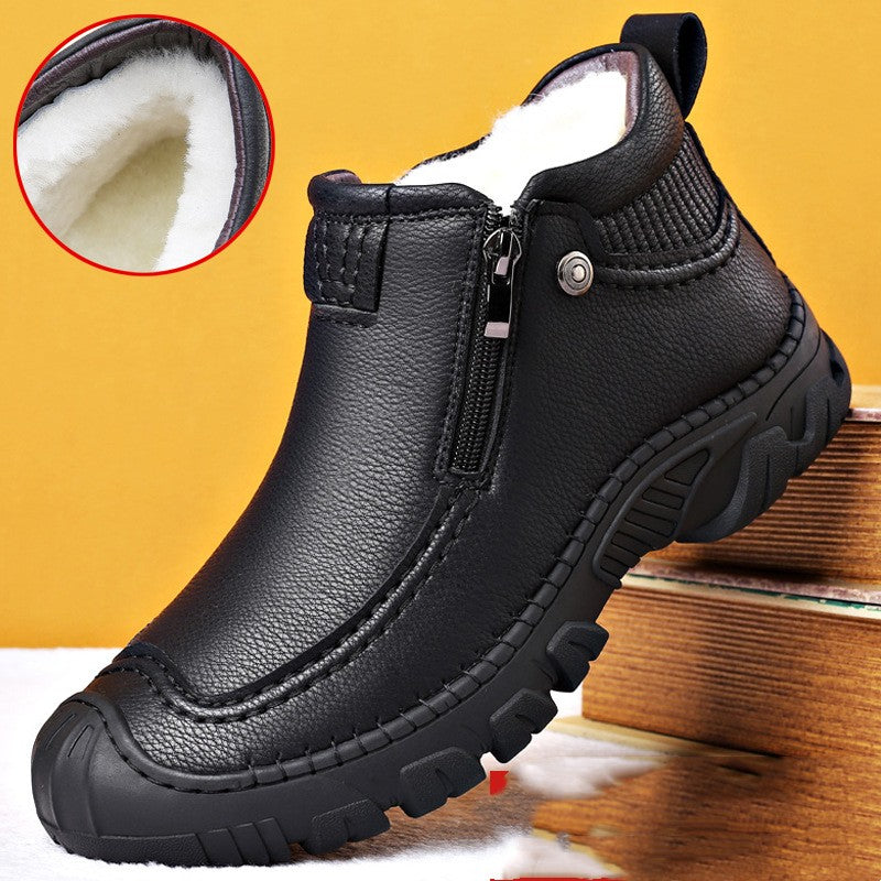 Cotton Shoes For Men With Plush Insulation