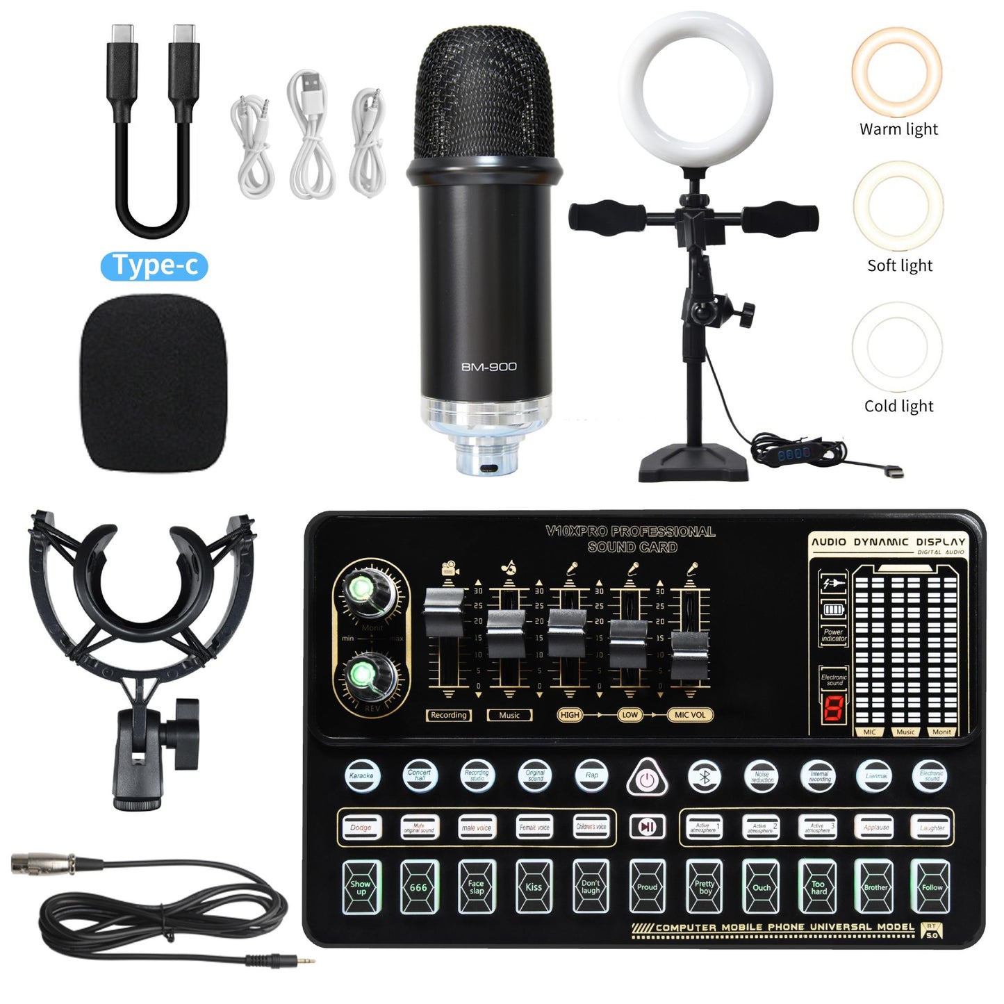 Bm800 Sound Card Set Microphone Stand Cell Phone Sound Card Set