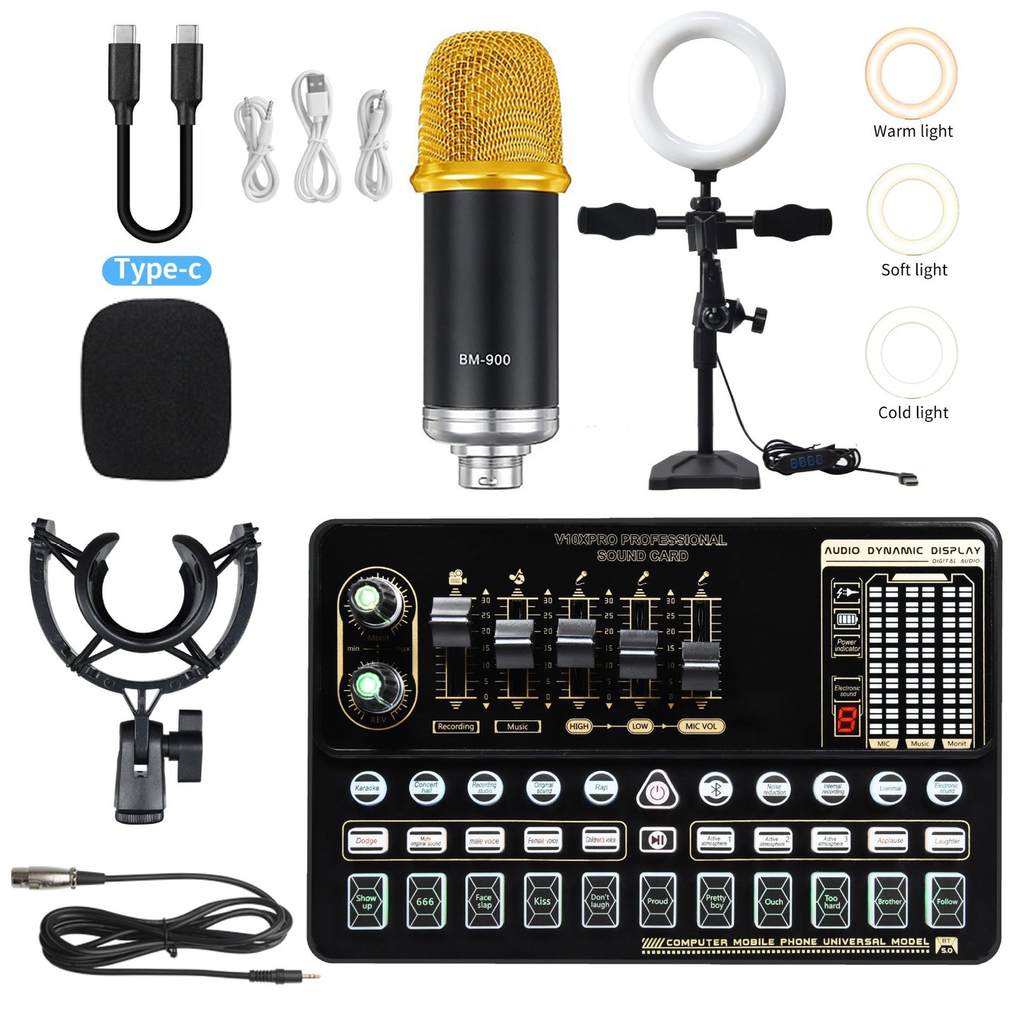 Bm800 Sound Card Set Microphone Stand Cell Phone Sound Card Set