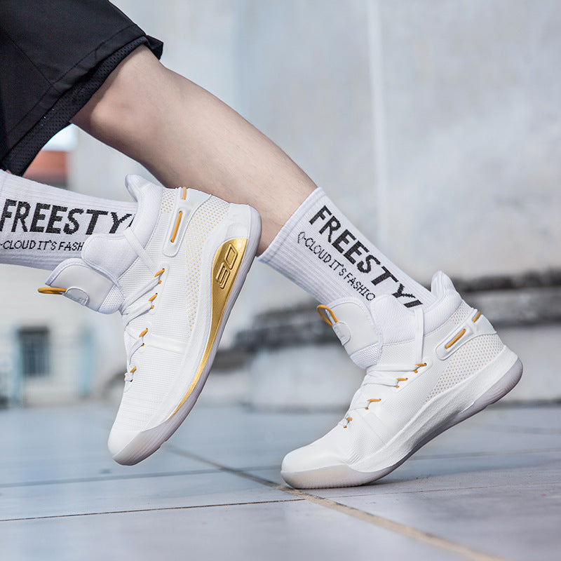 Autumn Basketball Shoes Men's Combat Cement Nail Shoes Rubber Sole Combat Boots Youth Plus Size Basketball Sneaker