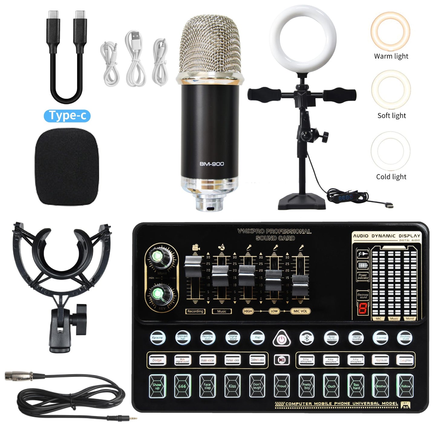 Bm800 Sound Card Set Microphone Stand Cell Phone Sound Card Set